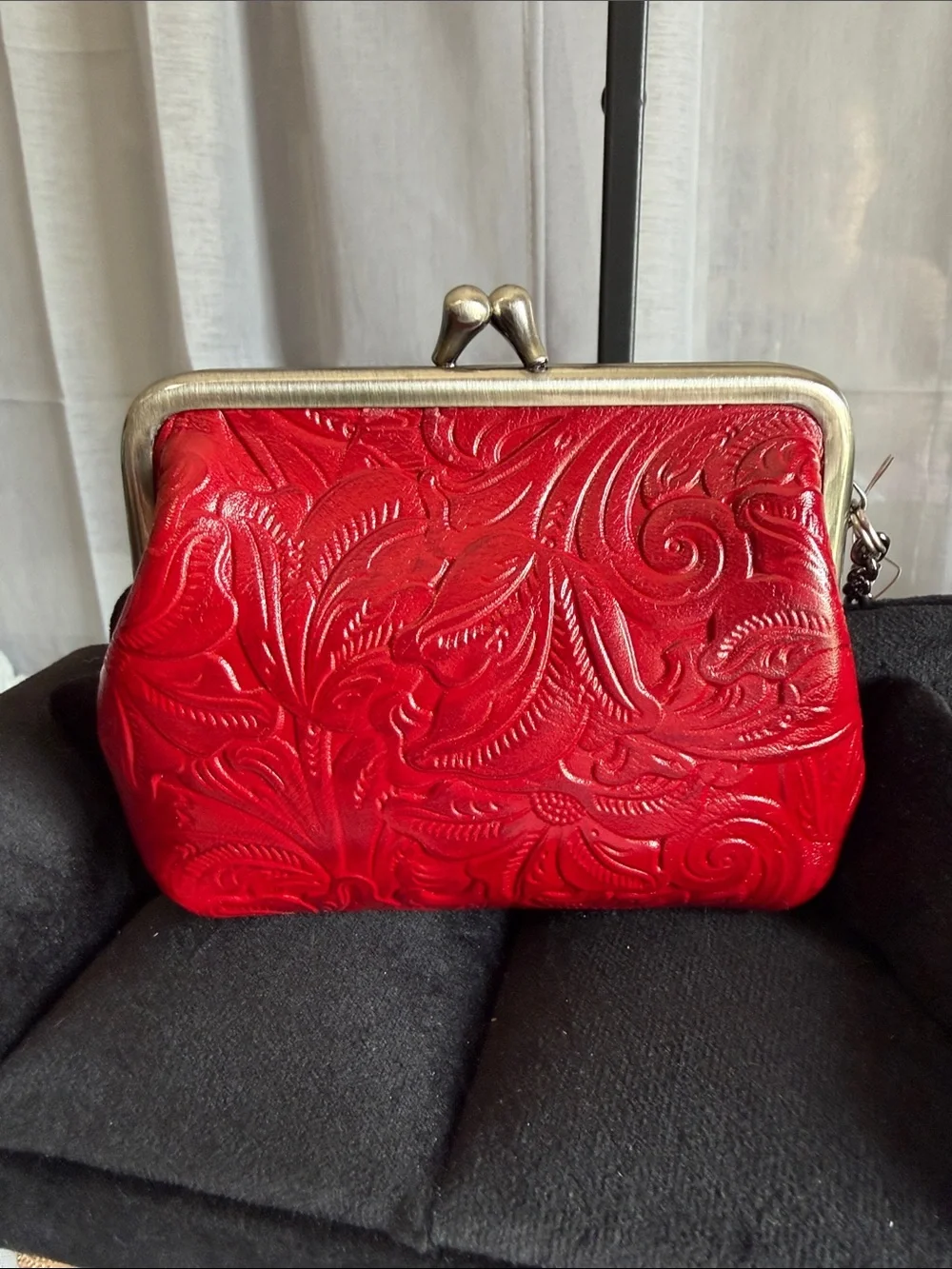 Patricia Nash Kisslock Borse Coin Purse in Lava
